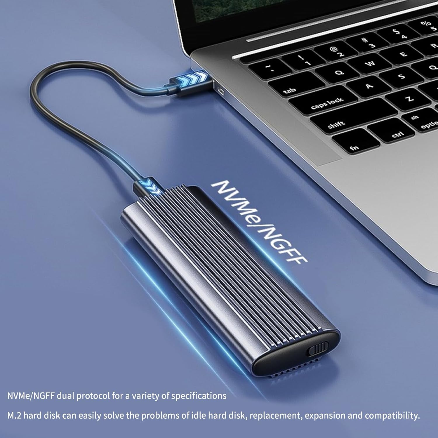 M.2 NVME SATA 10Gbps SSD Hard Drive Enclosure