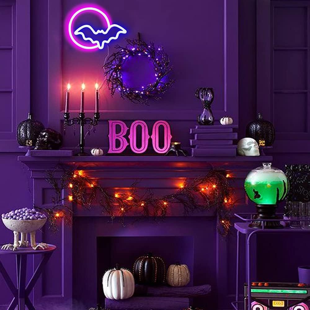 Neon Sign Light Bat LED Neon Light LED Neon Sign Light Battery Powered USB Party Decoration Light Home Decoration