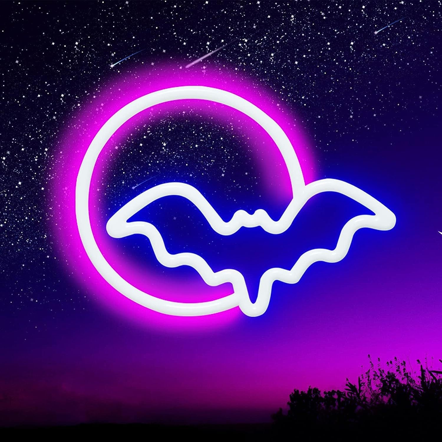 Neon Sign Light Bat LED Neon Light LED Neon Sign Light Battery Powered USB Party Decoration Light Home Decoration