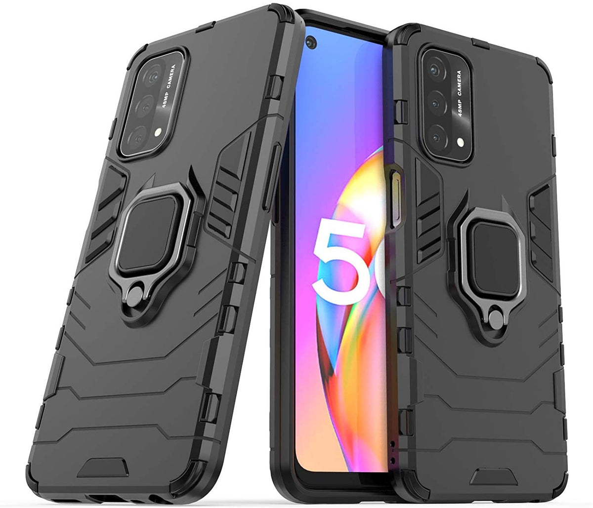 Oppo A54 5G Rugged Tough Case Shockproof Hybrid Cover BLACK