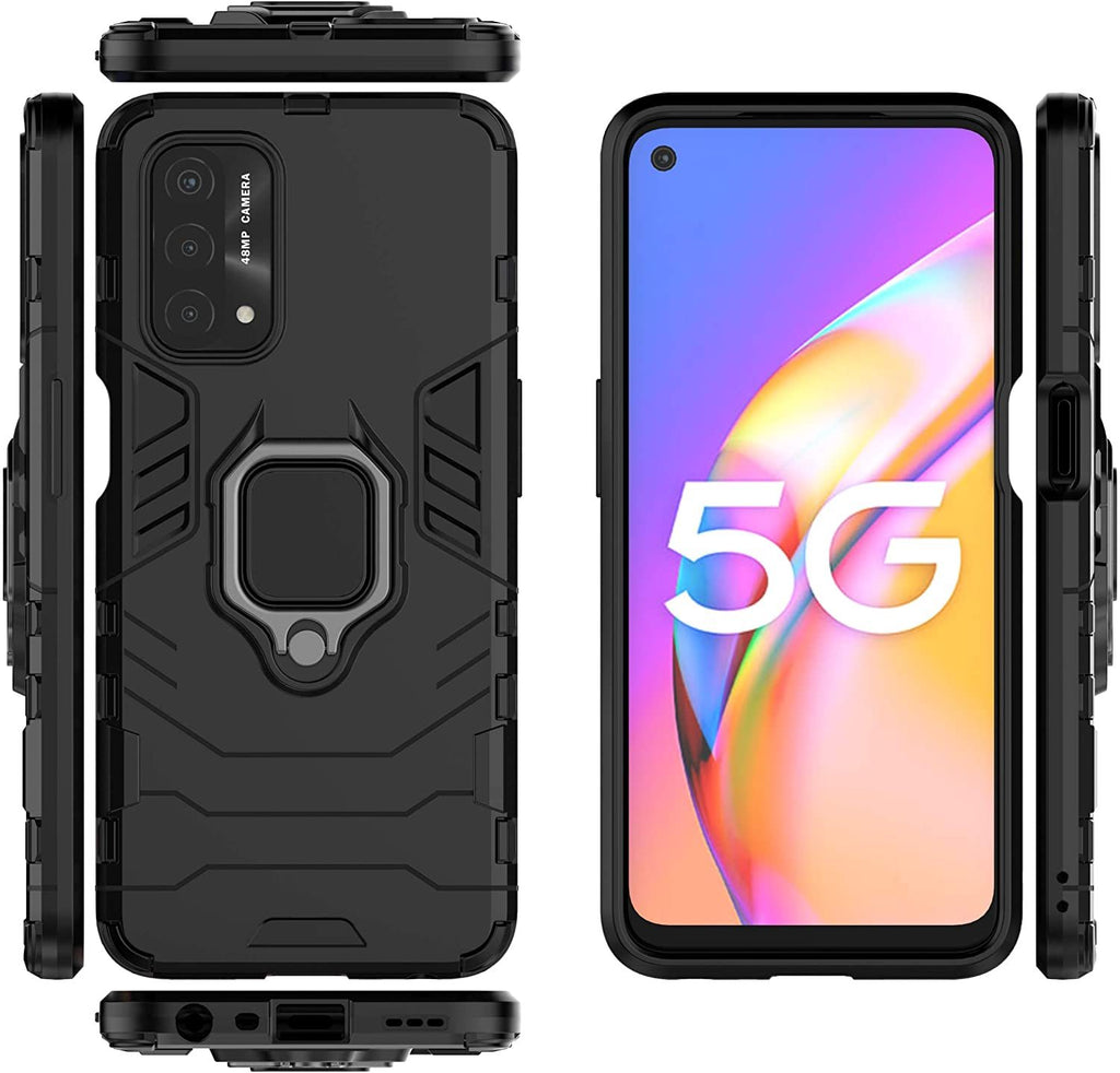 Oppo A54 5G Rugged Tough Case Shockproof Hybrid Cover BLACK