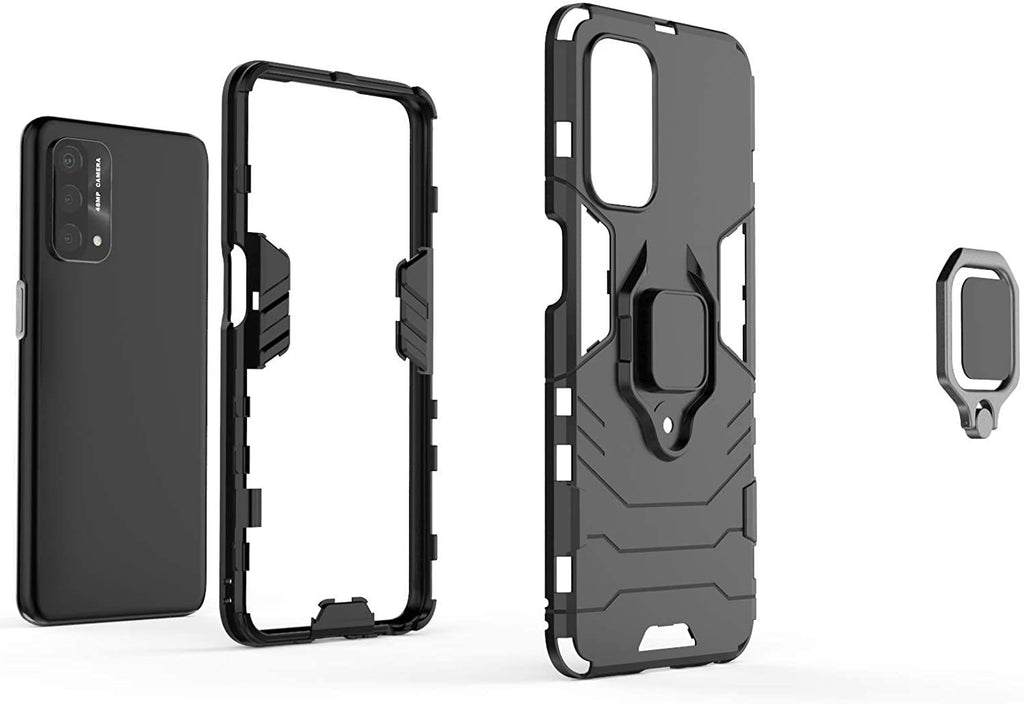 Oppo A54 5G Rugged Tough Case Shockproof Hybrid Cover BLACK