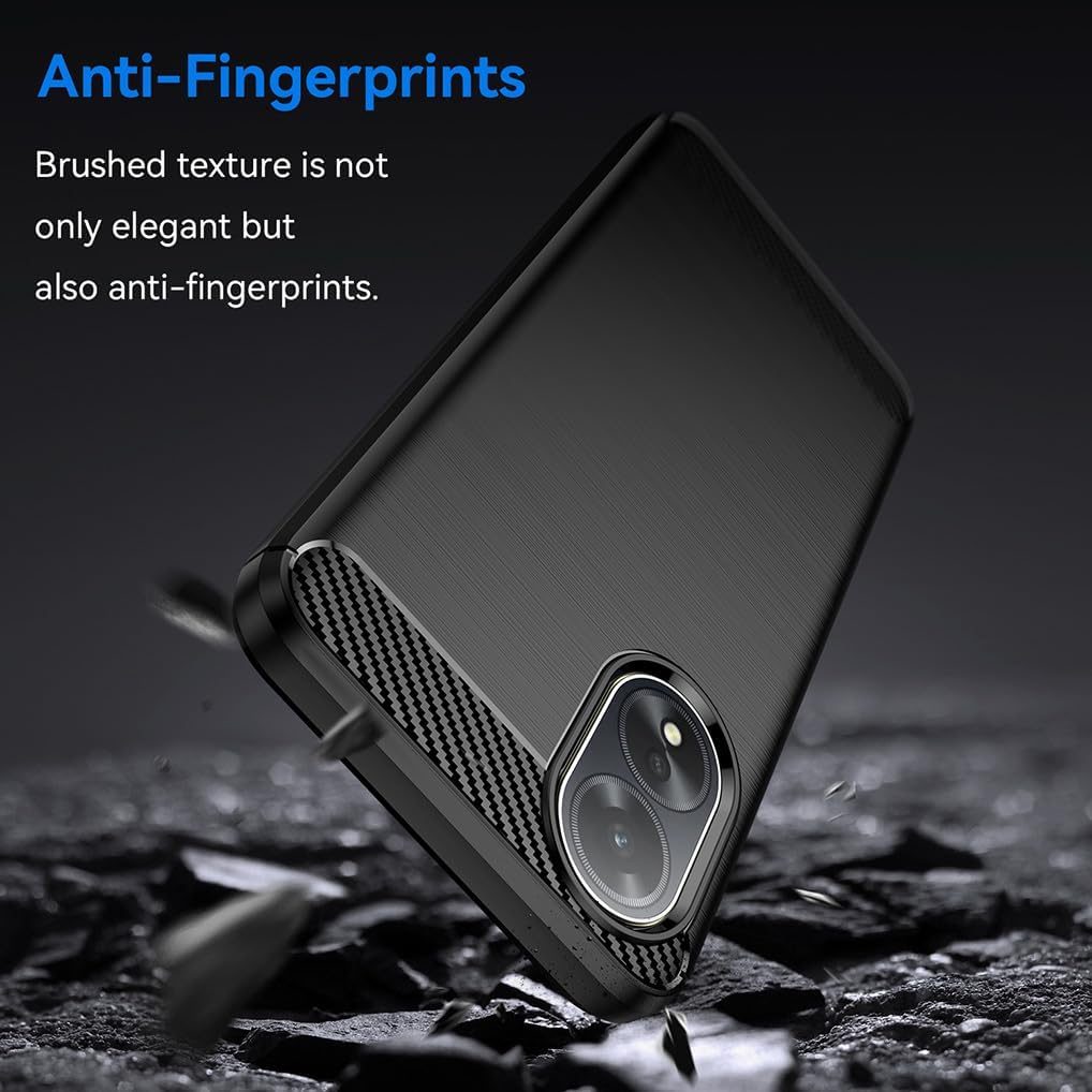 Oppo A38 Slim Fit Case Tough Gel TPU Rubber Cover BLACK