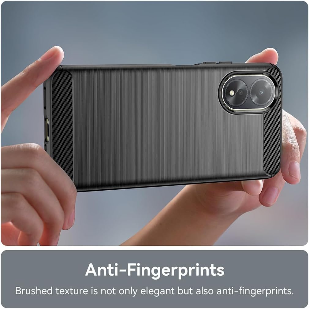 Oppo A38 Slim Fit Case Tough Gel TPU Rubber Cover BLACK