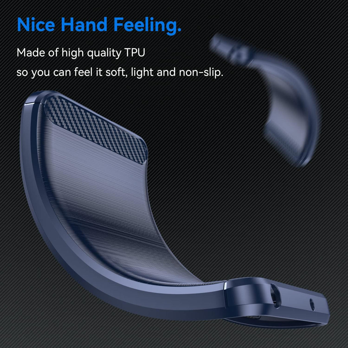 Oppo A18 Slim Fit Case Tough Gel TPU Rubber Cover BLUE