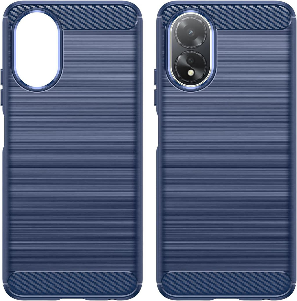 Oppo A18 Slim Fit Case Tough Gel TPU Rubber Cover BLUE