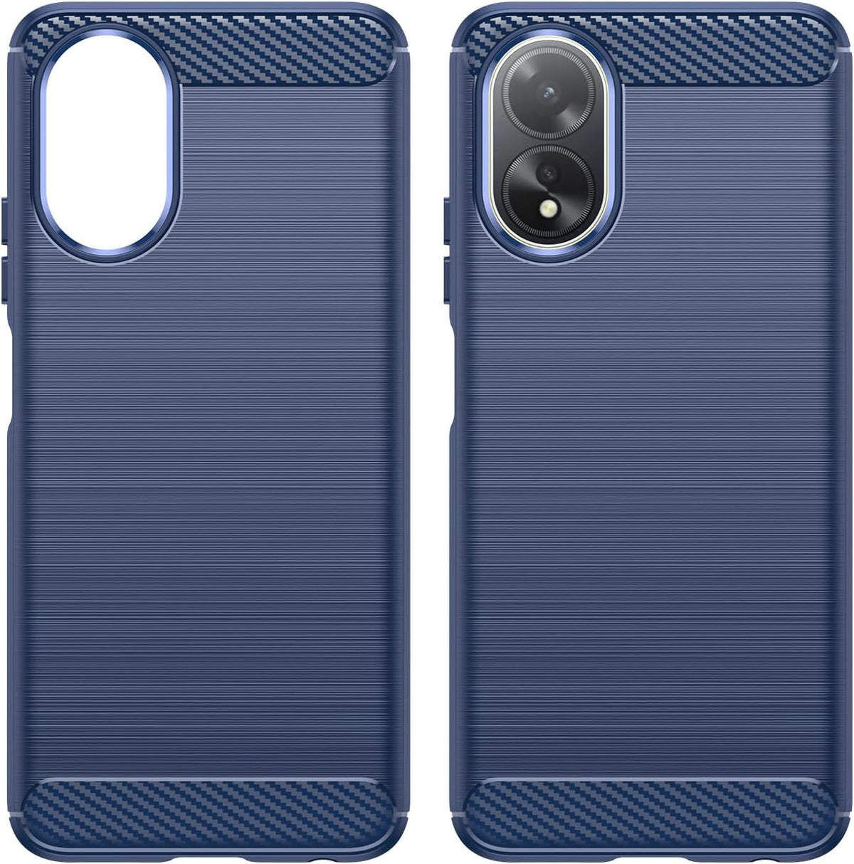 Oppo A18 Slim Fit Case Tough Gel TPU Rubber Cover BLUE