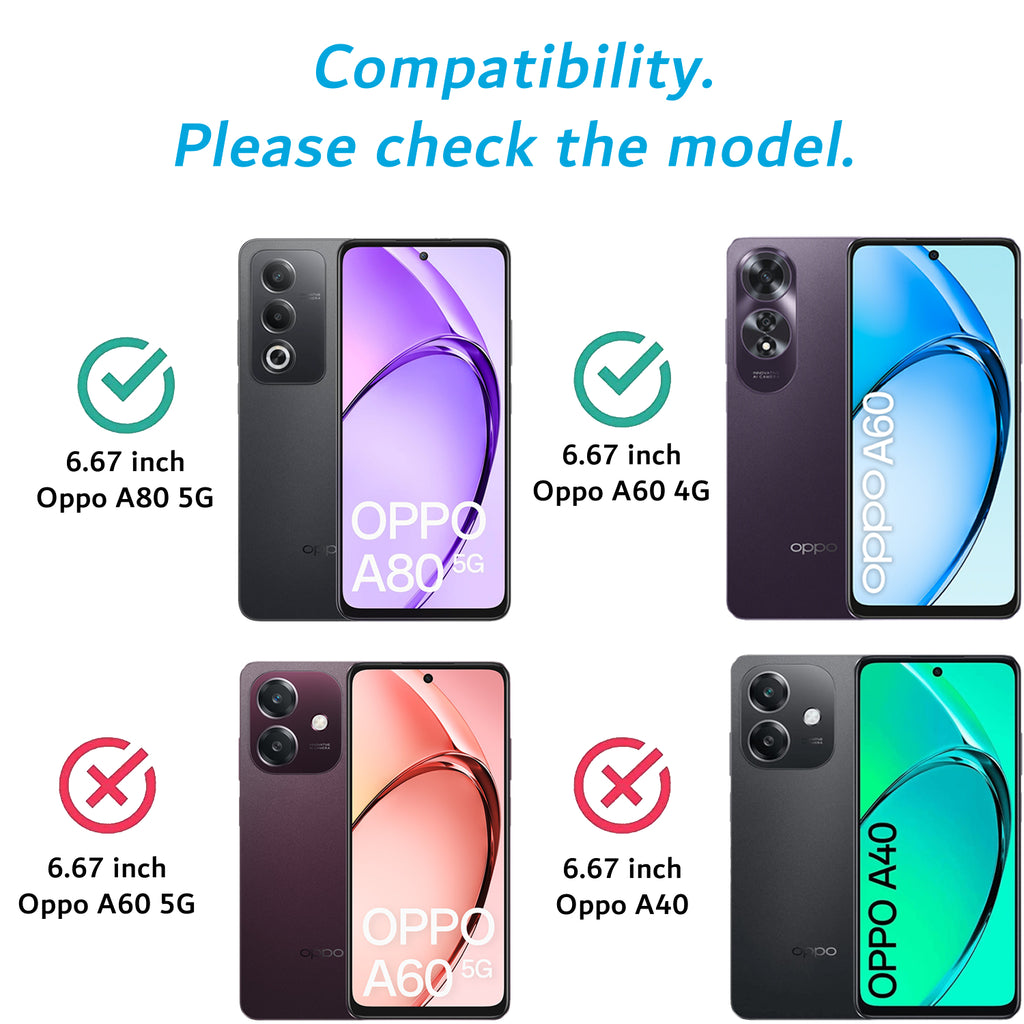 Oppo A80 Wallet Case Shockproof Full Body Protective Card Cover BLUE