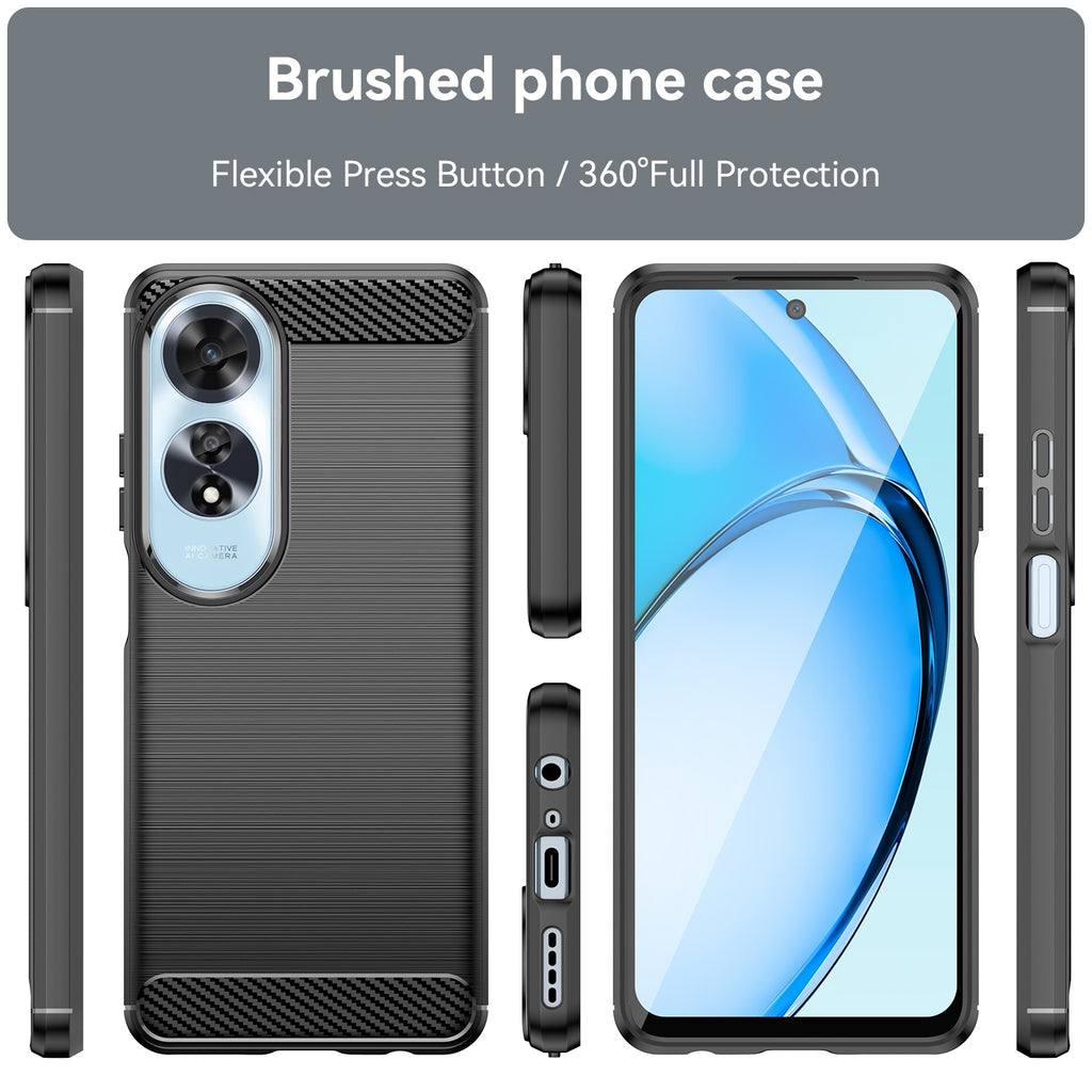 Oppo A60 4G Slim Fit Case Tough Gel TPU Rubber Cover BLACK