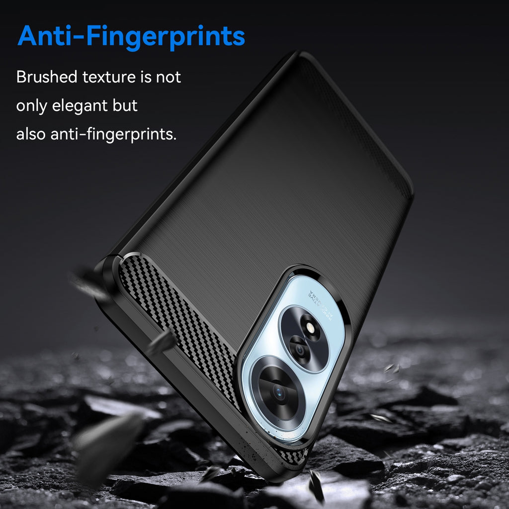 Oppo A60 4G Slim Fit Case Tough Gel TPU Rubber Cover BLACK