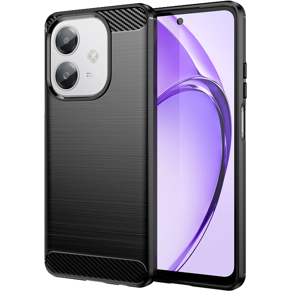 Oppo A40 Slim Fit Case Tough Gel TPU Rubber Cover BLACK