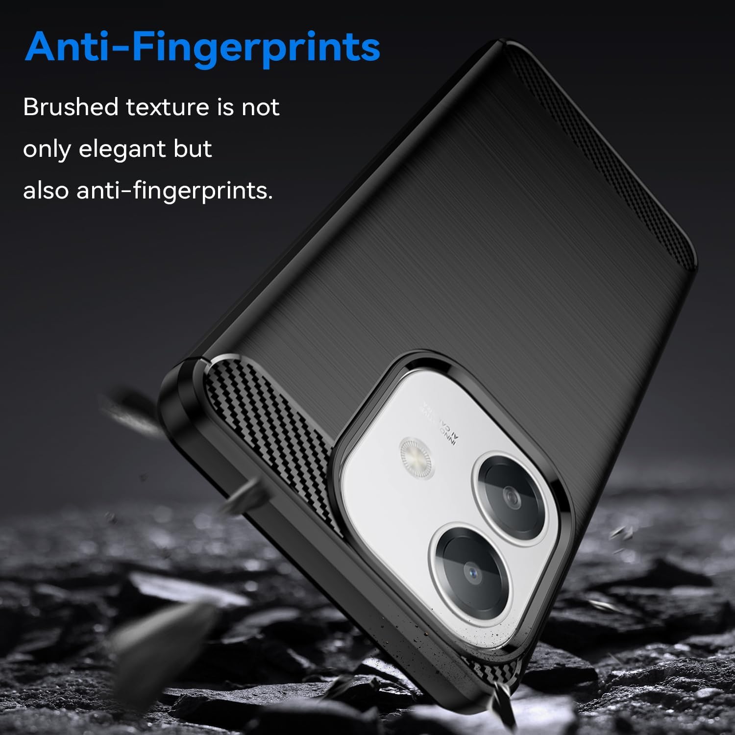 Oppo A40 Slim Fit Case Tough Gel TPU Rubber Cover BLACK