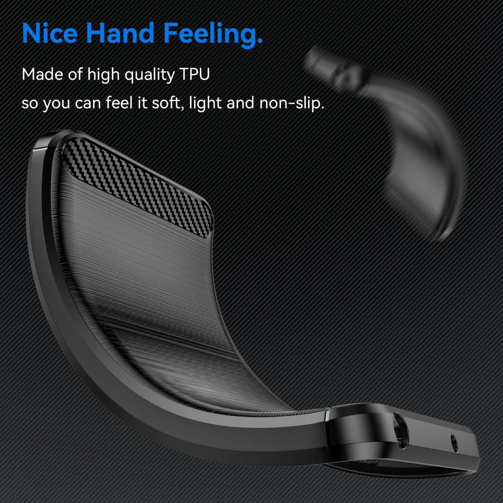 Oppo A40 Slim Fit Case Tough Gel TPU Rubber Cover BLACK