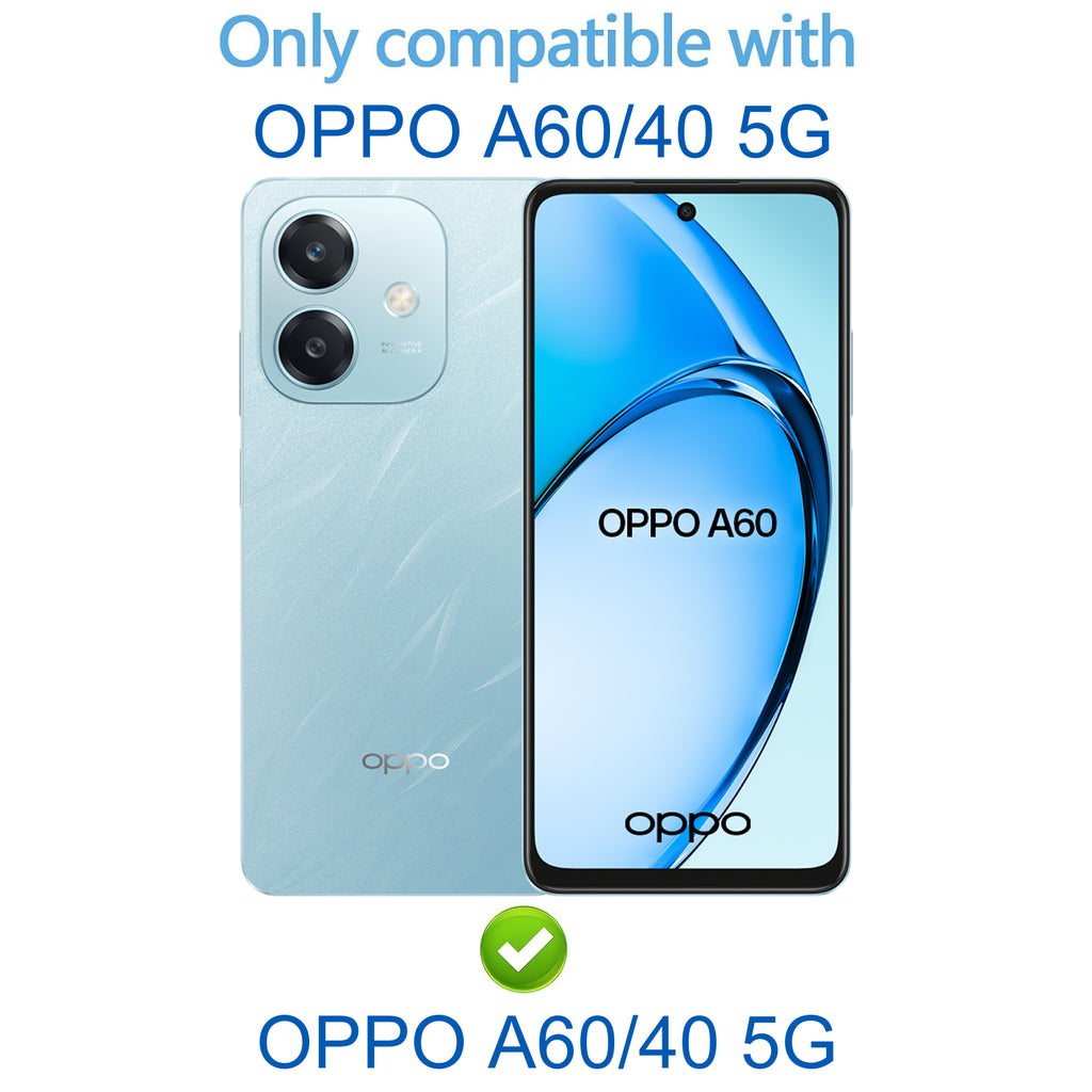 Oppo A40 Wallet Case Shockproof Full Body Protective Card Cover BLUE