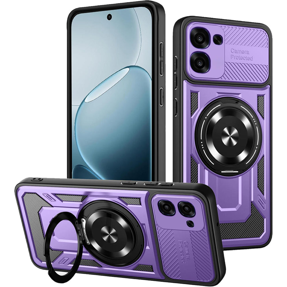 Oppo A6X 2026 Tough Case Shockproof Kickstand Cover PURPLE