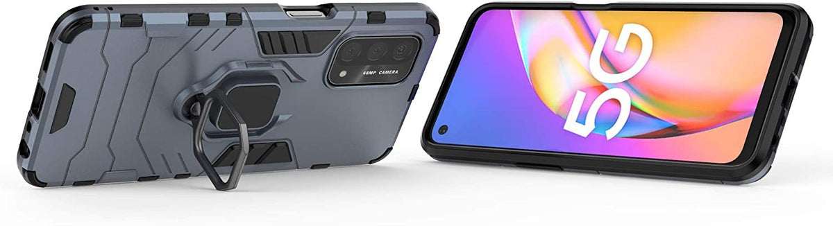 Oppo A54 5G Rugged Tough Case Shockproof Hybrid Cover BLUE