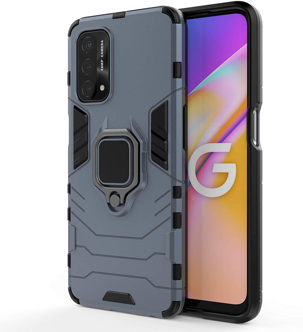 Oppo A54 5G Rugged Tough Case Shockproof Hybrid Cover BLUE