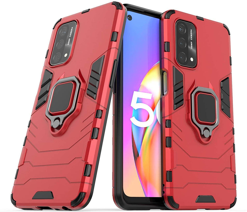 Oppo A54 5G Rugged Tough Case Shockproof Hybrid Cover RED