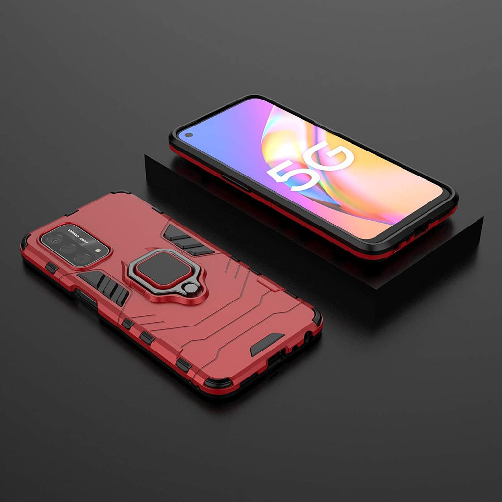 Oppo A54 5G Rugged Tough Case Shockproof Hybrid Cover RED