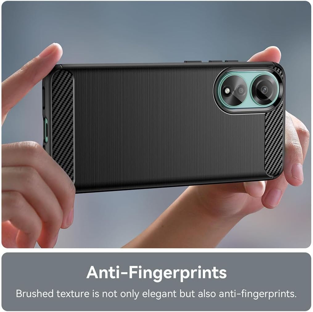 Oppo A78 4G Slim Fit Case Tough Gel TPU Rubber Cover BLACK