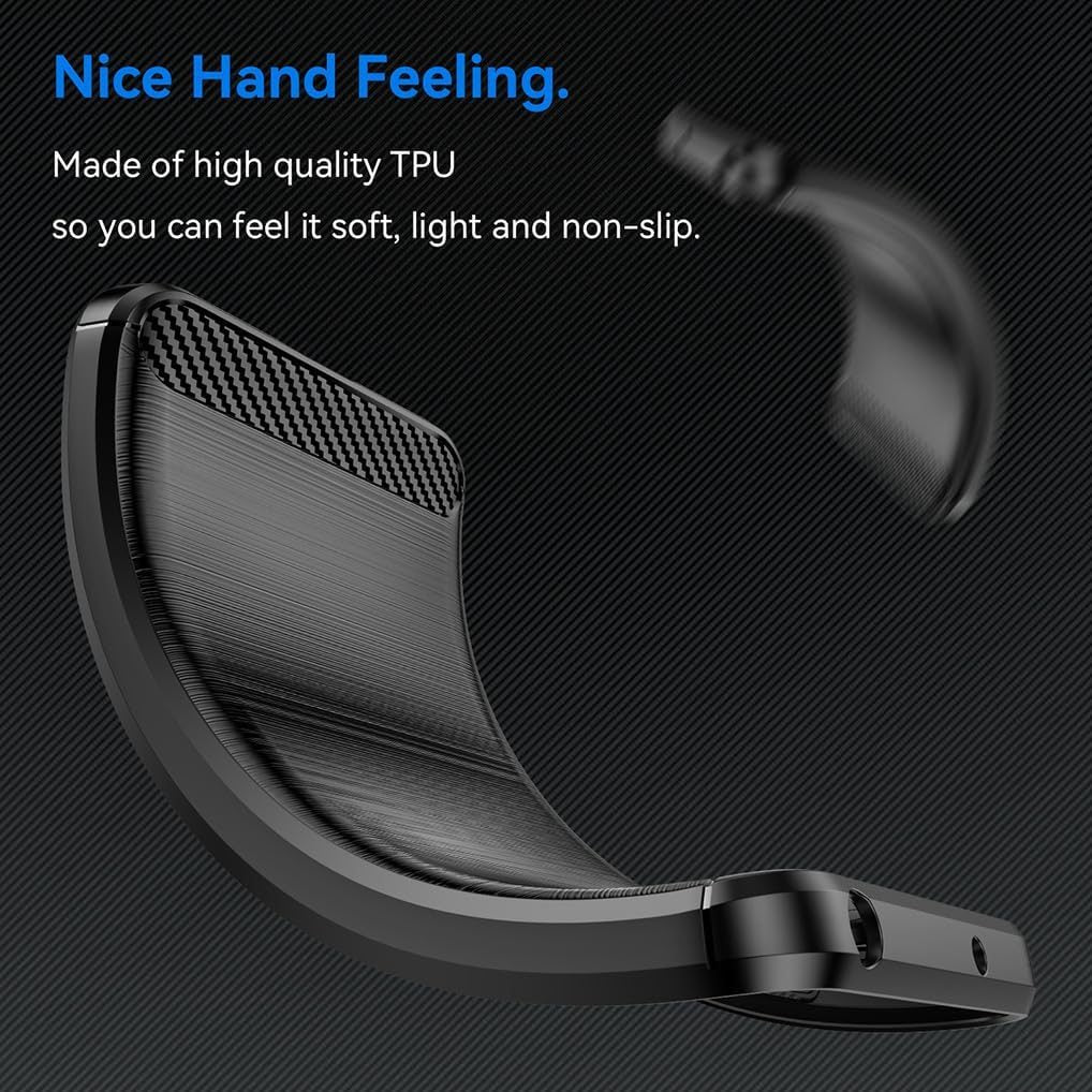 Oppo A78 4G Slim Fit Case Tough Gel TPU Rubber Cover BLACK