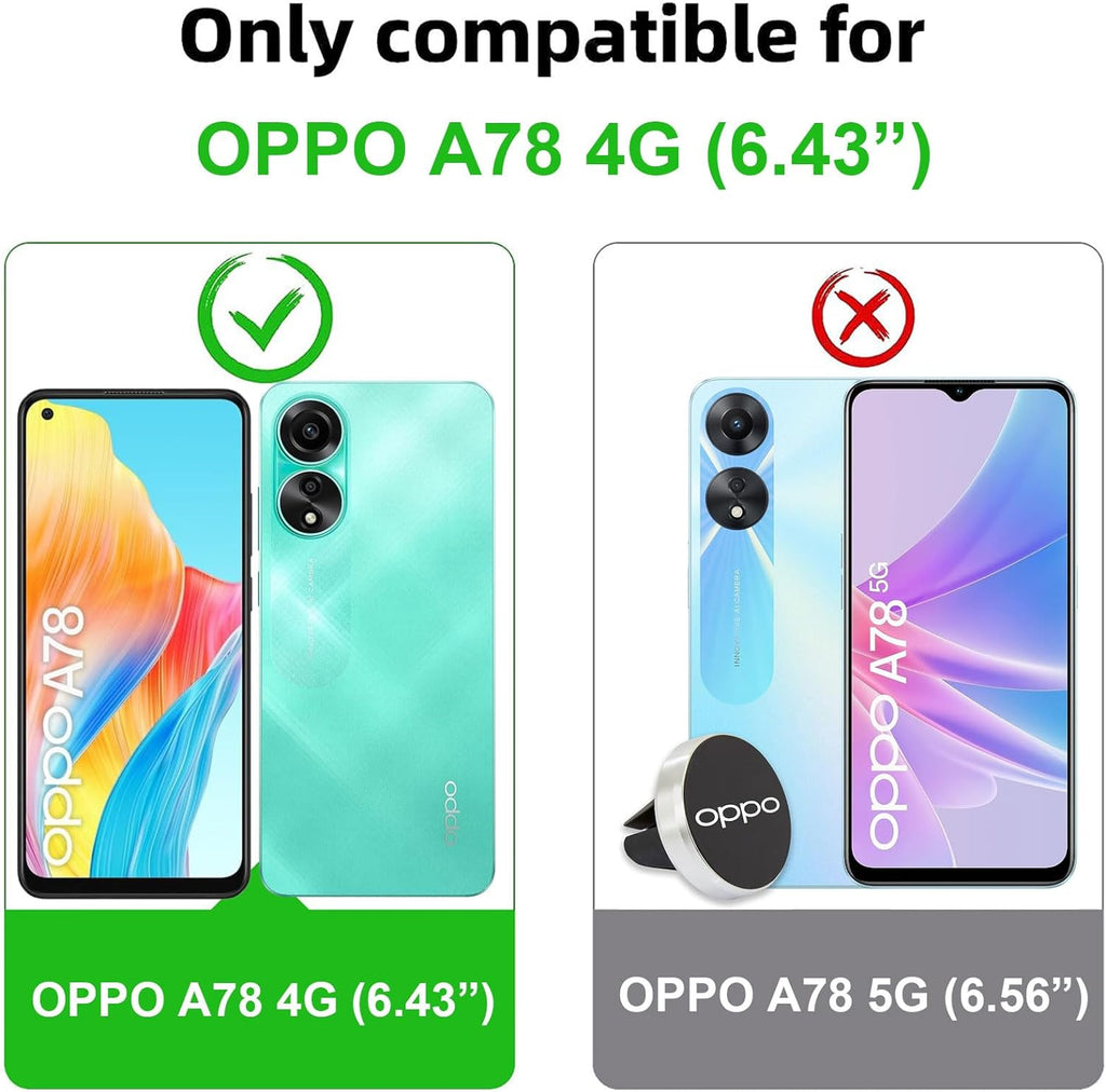 Oppo A78 4G Rugged Shockproof Case Kickstand Card Cover GREY