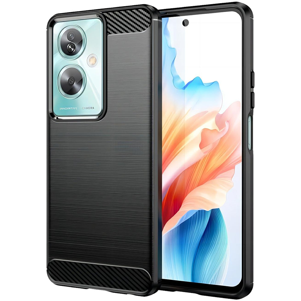 Oppo A79 Slim Fit Case Tough Gel TPU Rubber Cover BLACK