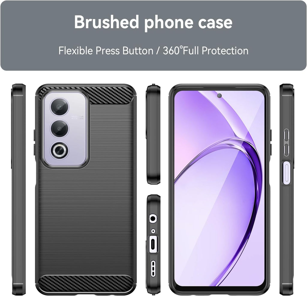 Oppo A80 Slim Fit Case Tough Gel TPU Rubber Cover BLACK