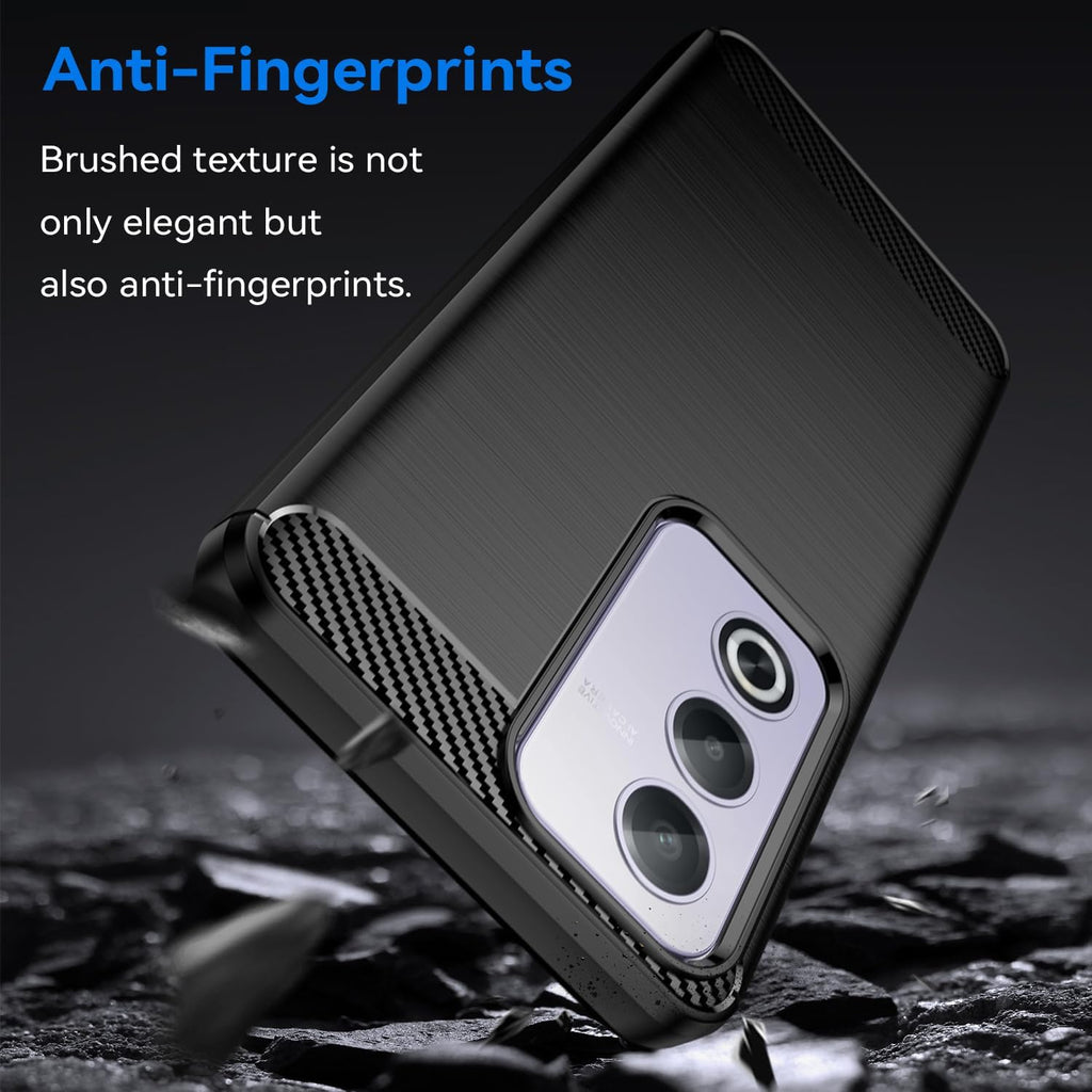 Oppo A80 Slim Fit Case Tough Gel TPU Rubber Cover BLACK
