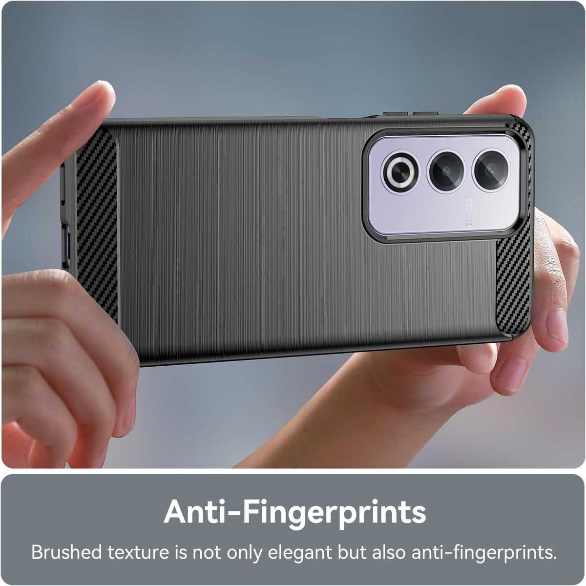 Oppo A80 Slim Fit Case Tough Gel TPU Rubber Cover BLACK