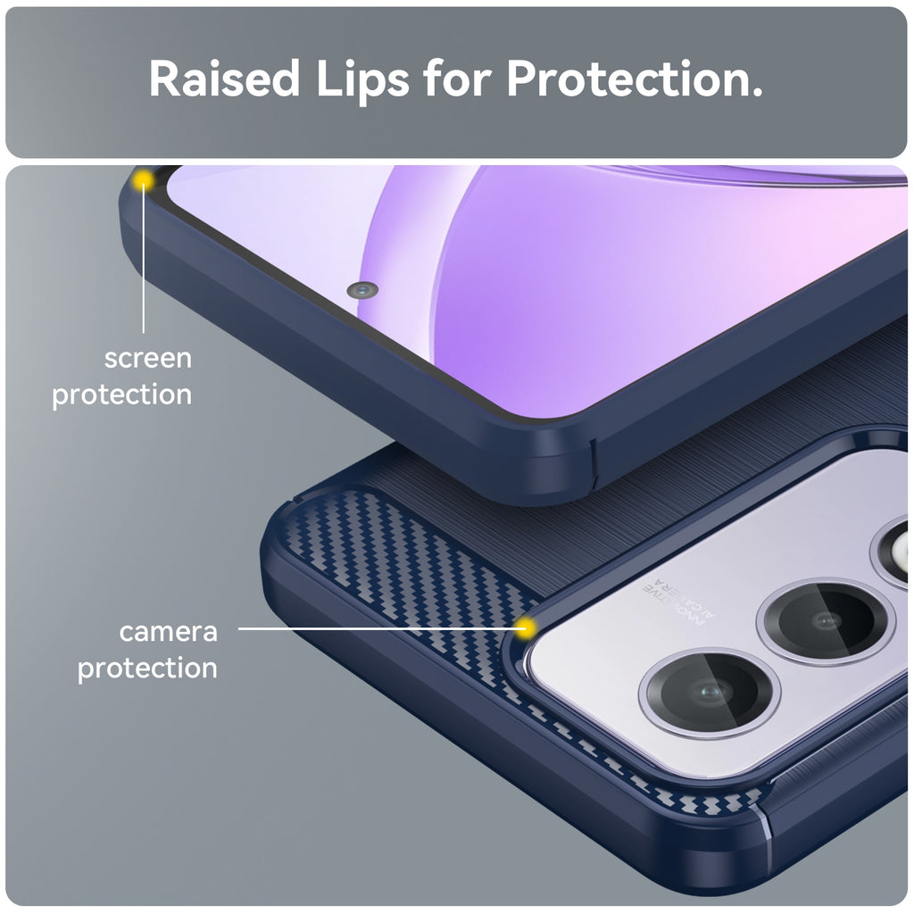 Oppo A80 Slim Fit Case Tough Gel TPU Rubber Cover BLUE