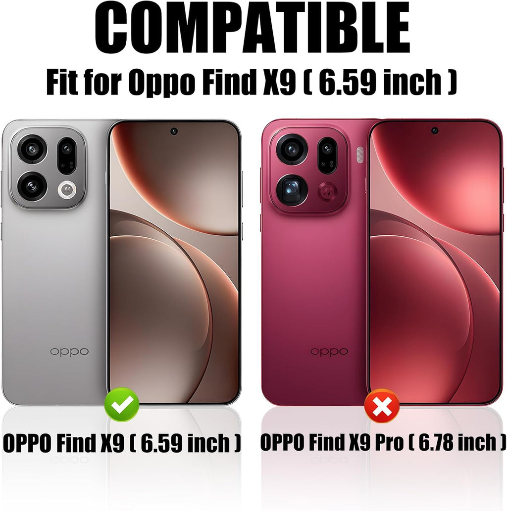 Oppo Find X9 Wallet Case Shockproof Full Body Protective Card Cover BLUE