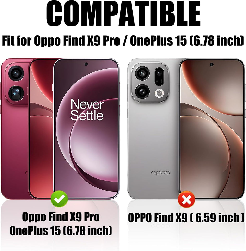 Oppo Find X9 Pro Rugged Shockproof Case Kickstand Card Cover GREY