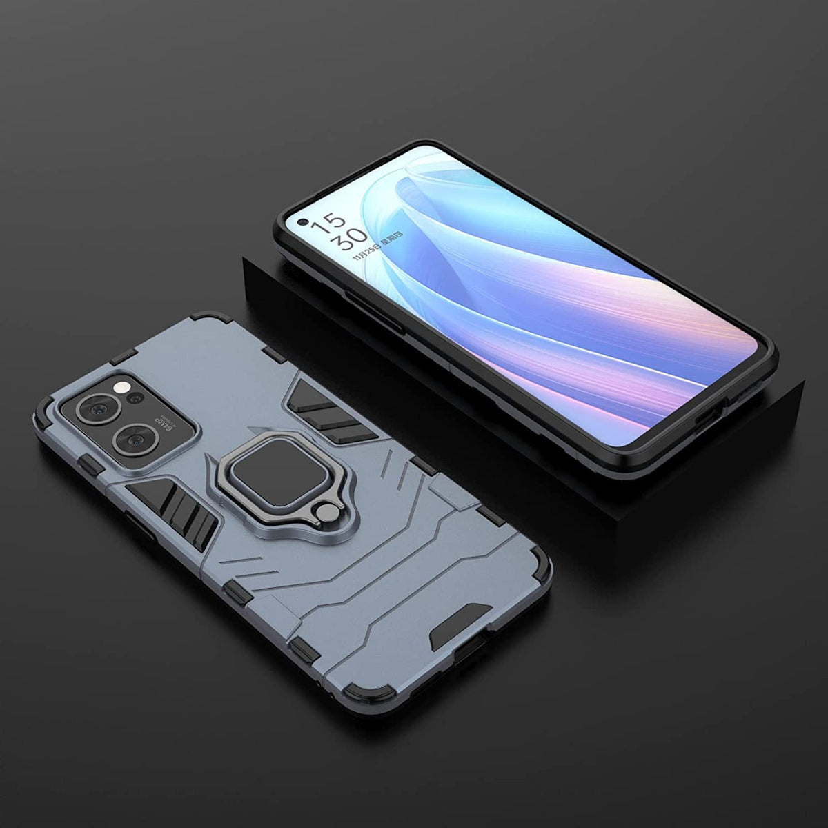 Oppo Find X5 Lite Rugged Tough Case Shockproof Hybrid Cover BLUE