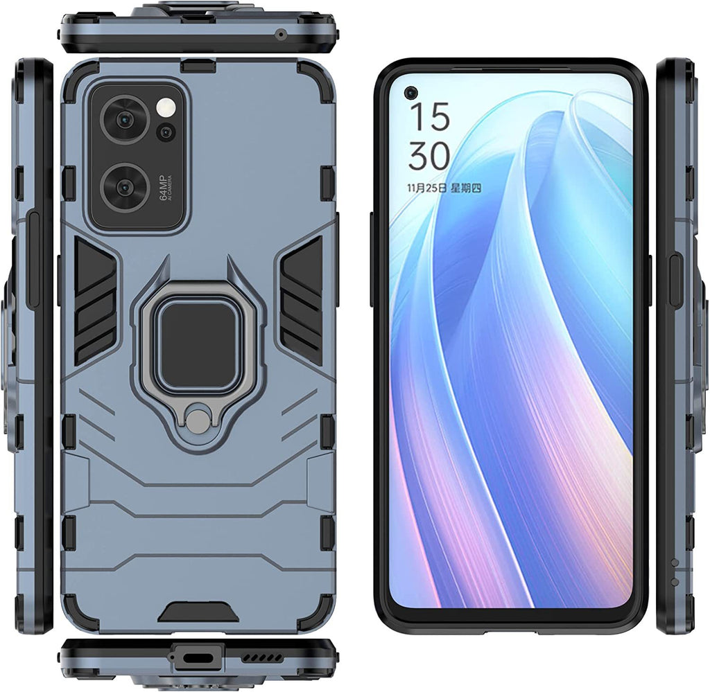 Oppo Find X5 Lite Rugged Tough Case Shockproof Hybrid Cover BLUE