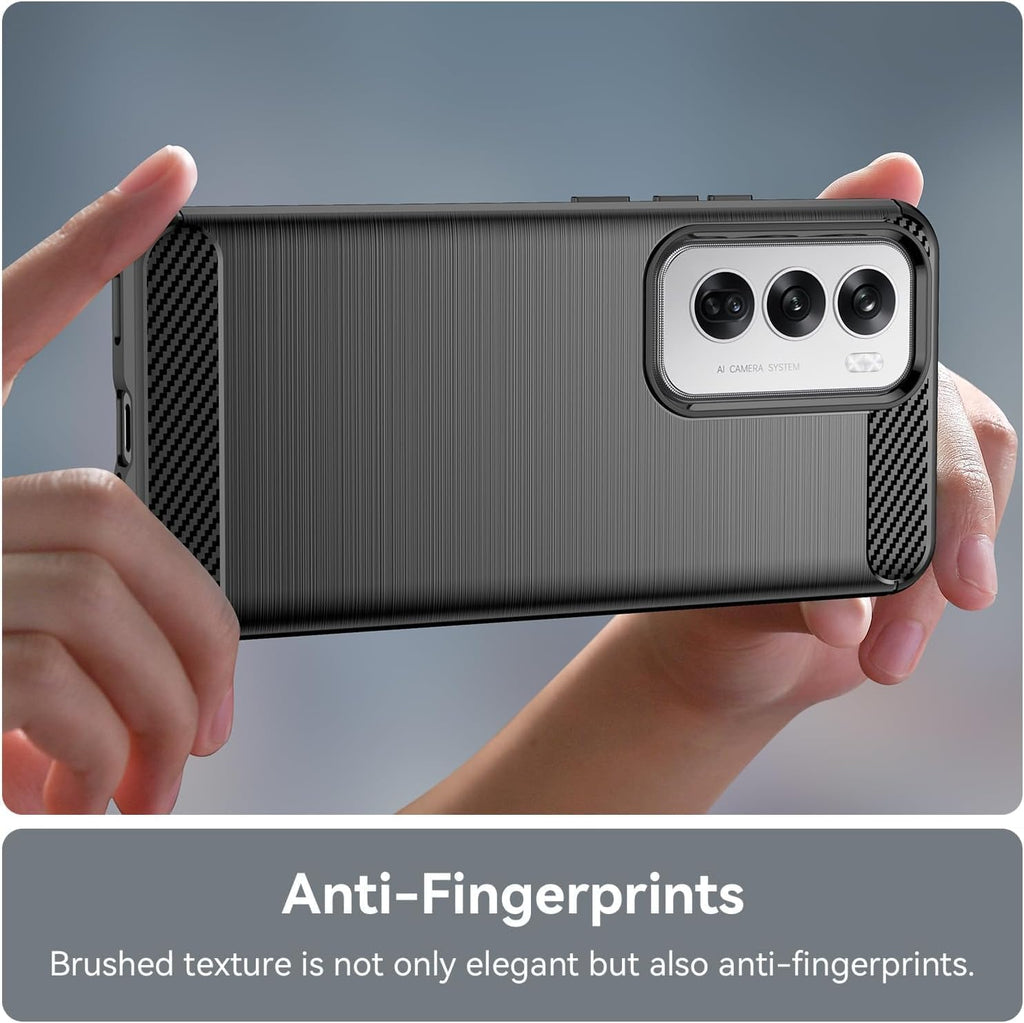 Oppo Reno 12 Slim Fit Case Tough Gel TPU Rubber Cover BLACK