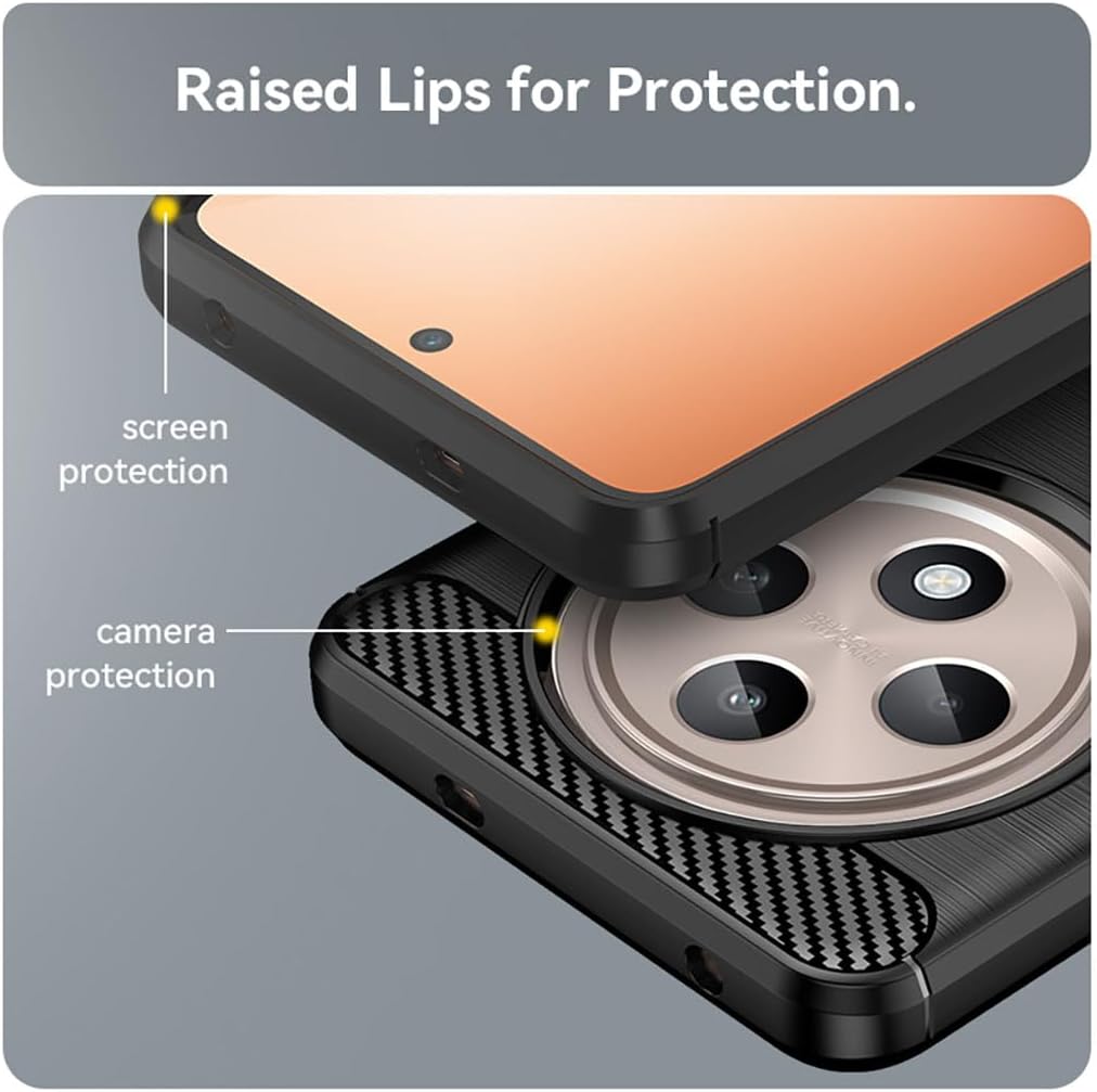 Oppo Reno 12F Slim Fit Case Tough Gel TPU Rubber Cover BLACK