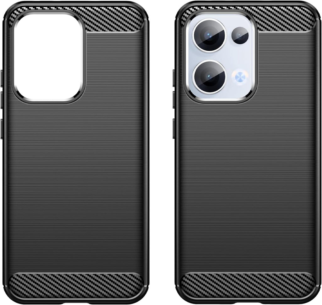 Oppo Reno 13 Slim Fit Case Tough Gel TPU Rubber Cover BLACK