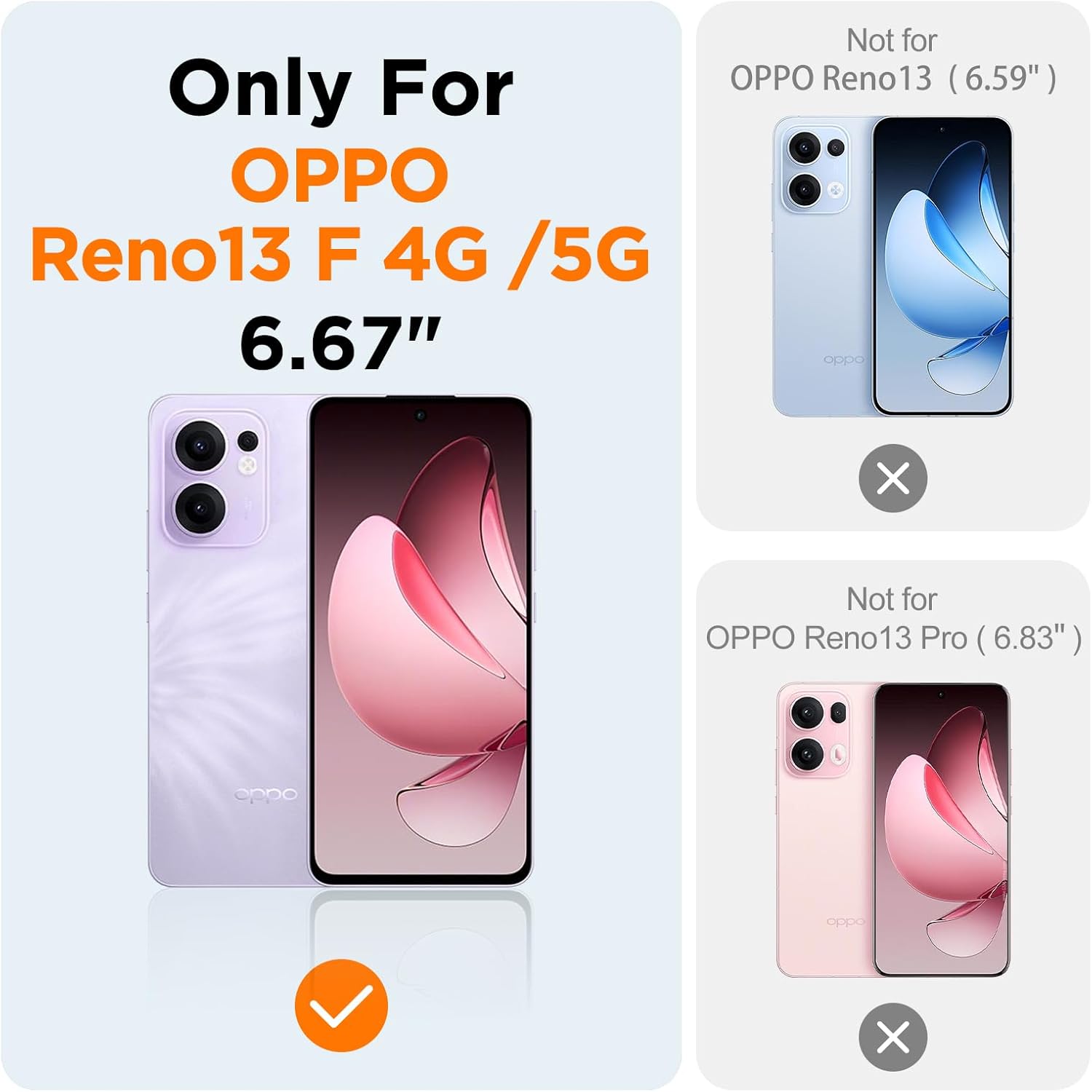 Oppo Reno 13F Wallet Case Shockproof Full Body Protective Card Cover BLUE