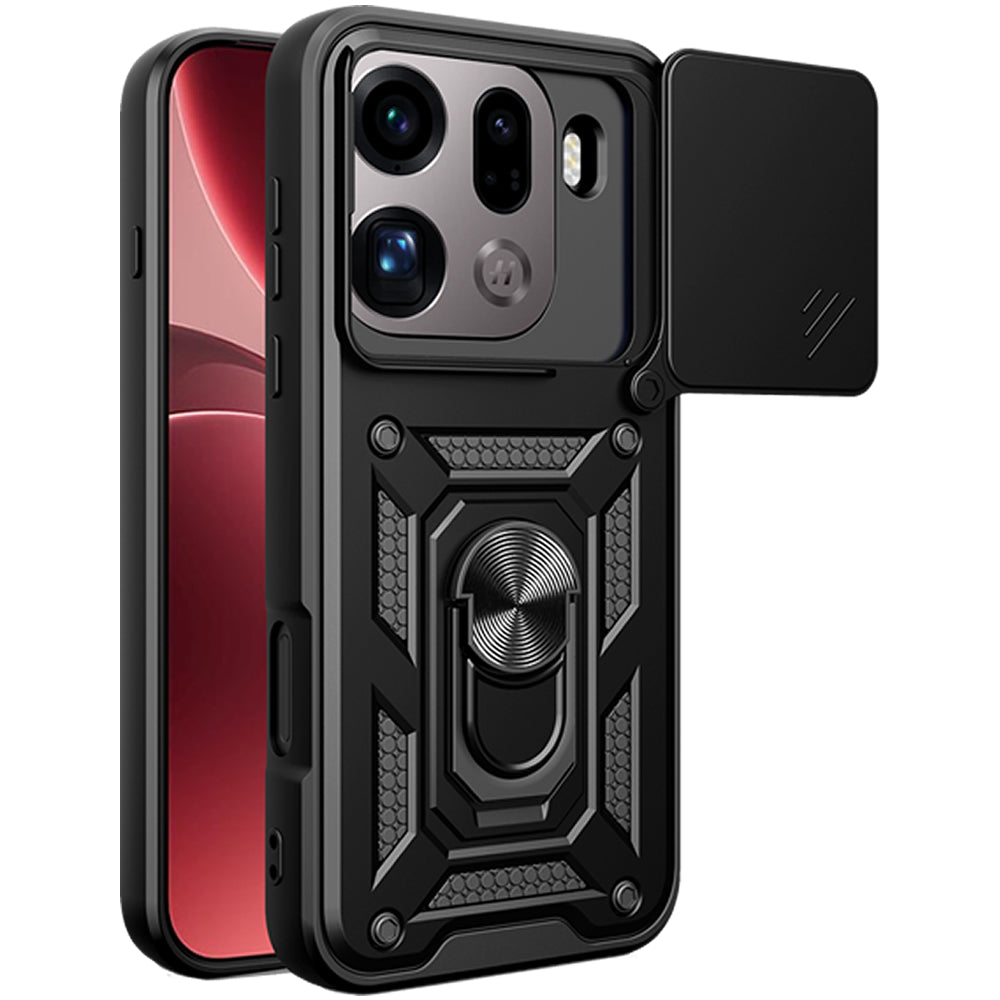 Oppo Find X9 Pro Tough Case Shockproof Kickstand Cover BLACK