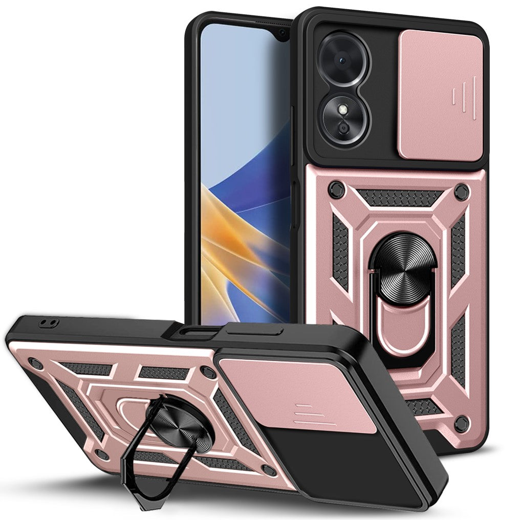 Oppo A17 Tough Case Shockproof Kickstand Cover PINK