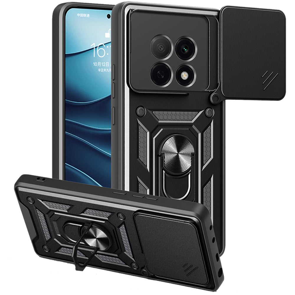Oppo A5 Pro Tough Case Shockproof Kickstand Cover BLACK