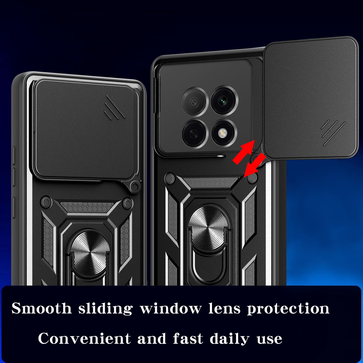 Oppo A5 Pro Tough Case Shockproof Kickstand Cover BLACK