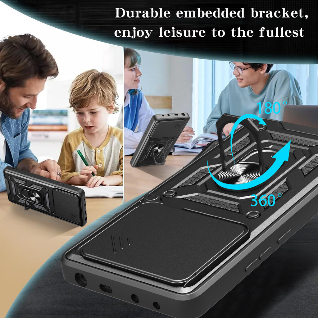 Oppo A5 Pro Tough Case Shockproof Kickstand Cover BLACK