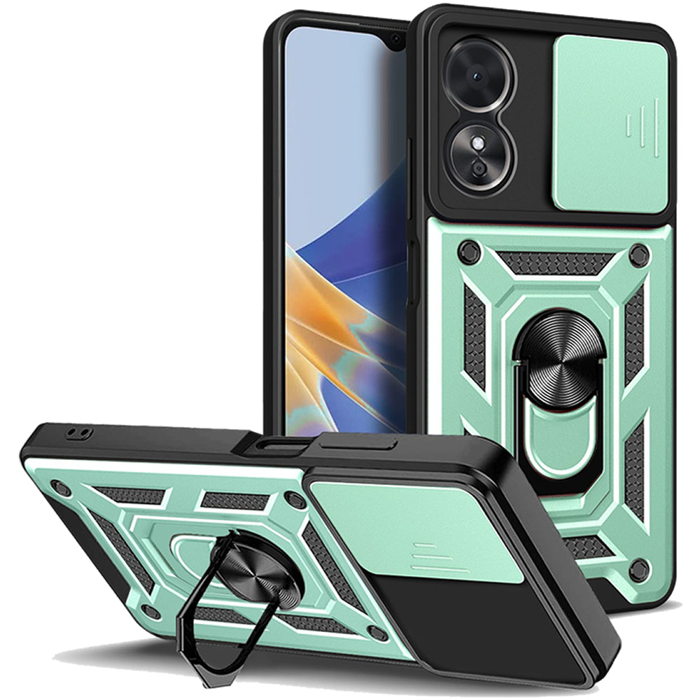 Oppo A78 5G Tough Case Shockproof Kickstand Cover GREEN