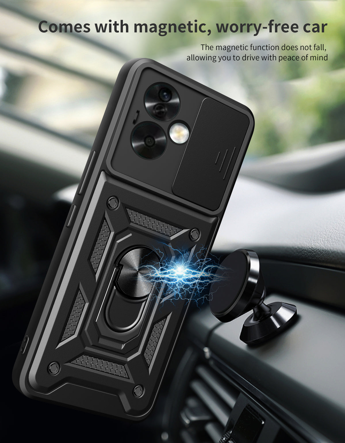 Oppo A79 Tough Case Shockproof Kickstand Cover BLUE