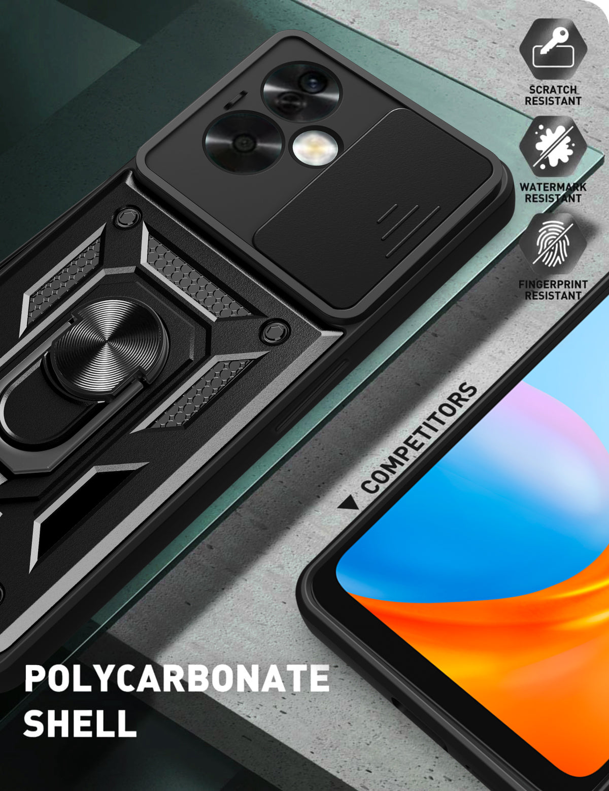 Oppo A79 Tough Case Shockproof Kickstand Cover BLUE