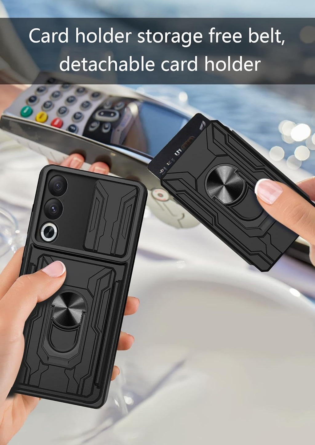 Oppo A80 Rugged Shockproof Case Kickstand Card Cover GREEN