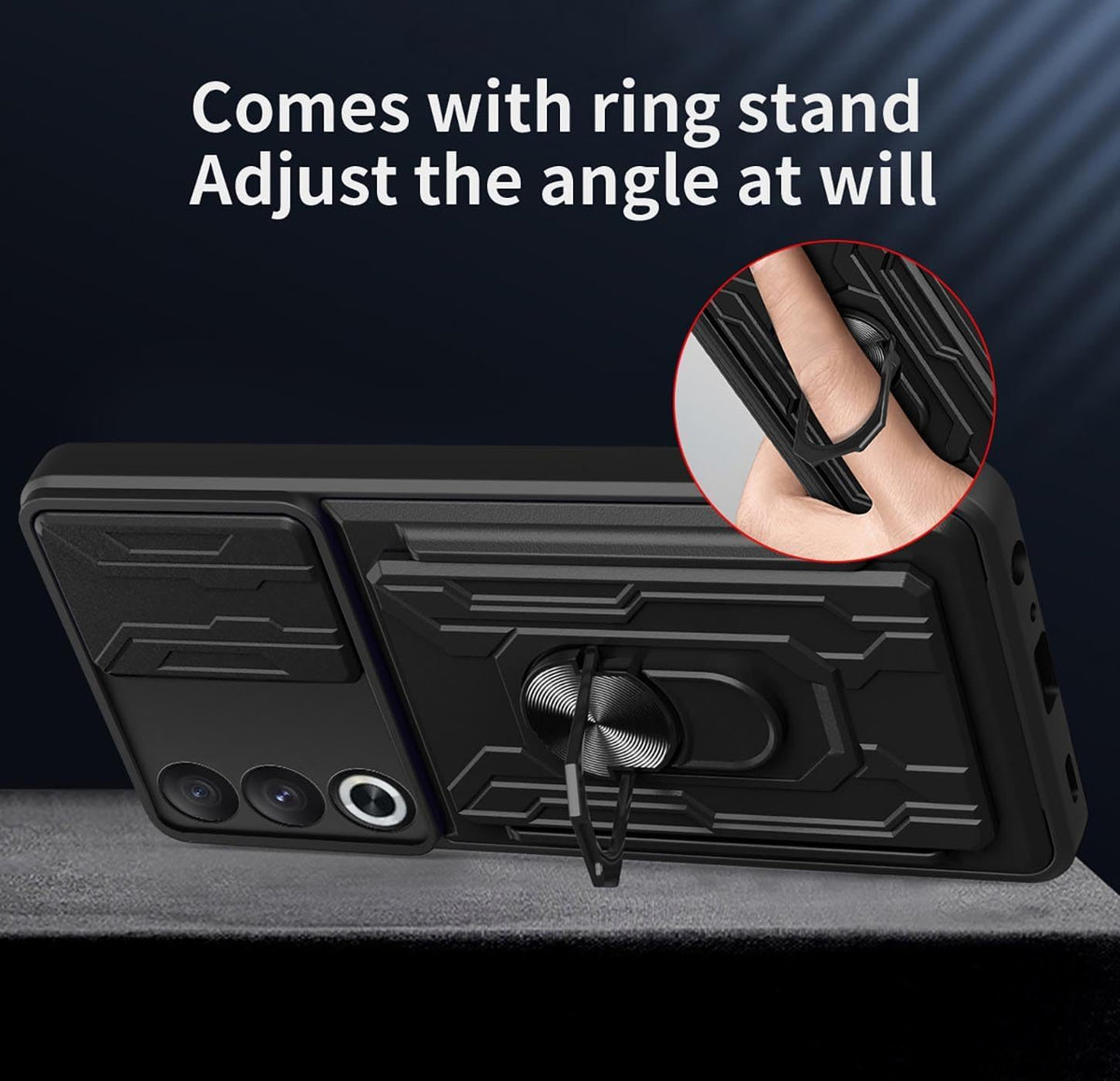 Oppo A80 Rugged Shockproof Case Kickstand Card Cover GREEN
