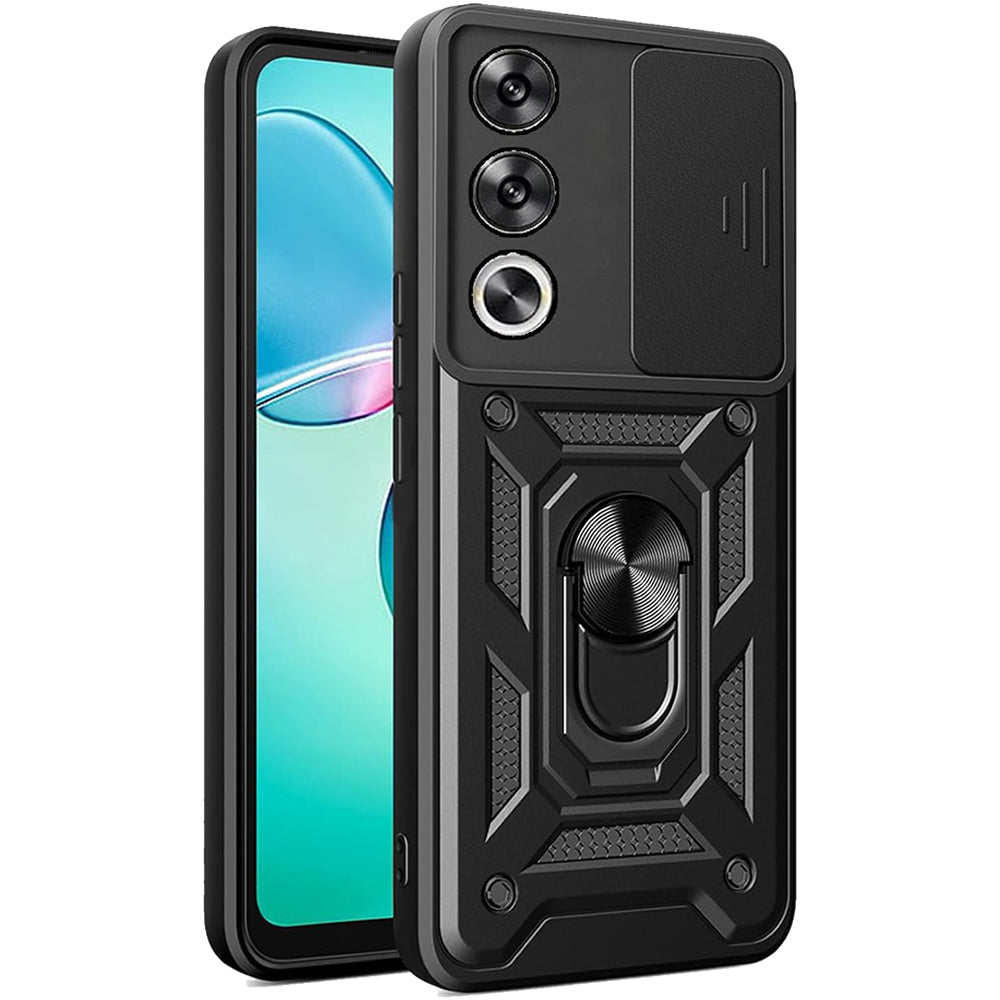 Oppo A80 Tough Case Shockproof Kickstand Cover BLACK